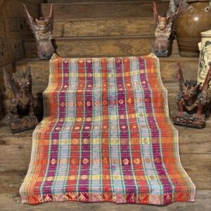 Kamen Songket Antik Dobol Motif Kotak Memanjang Bali