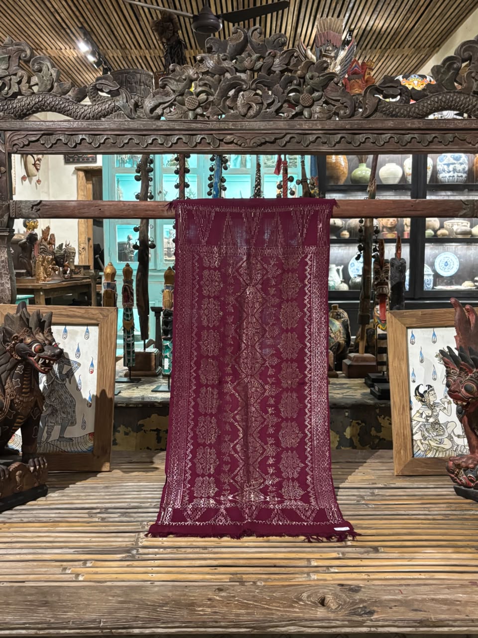 Selendang Songket Banyumas Antik Bali